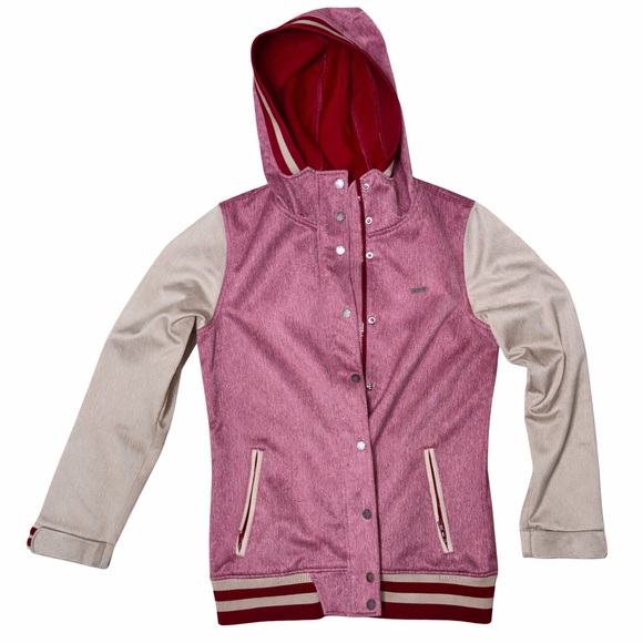 Empyre Stylish red and Beige Hooded VarsityJacket - Picture 5 of 8